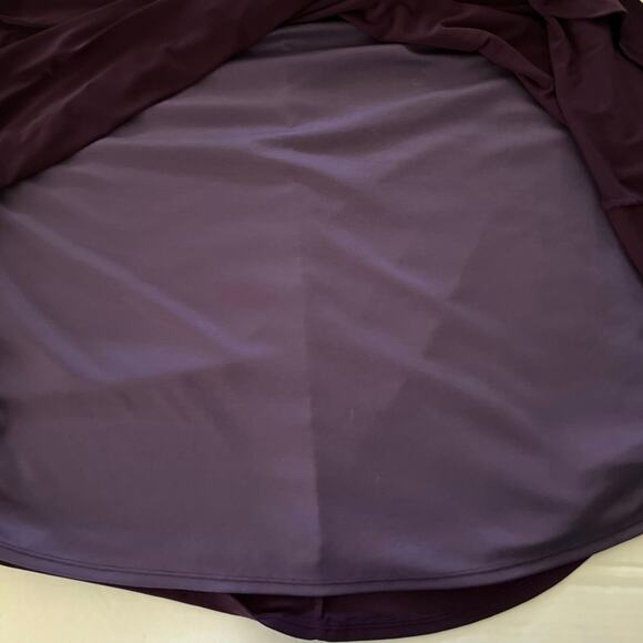 Gilli Purple Faux Wrap Dress Womens Size 2X Midi Stretchy Work Church Feminine - Picture 5 of 11